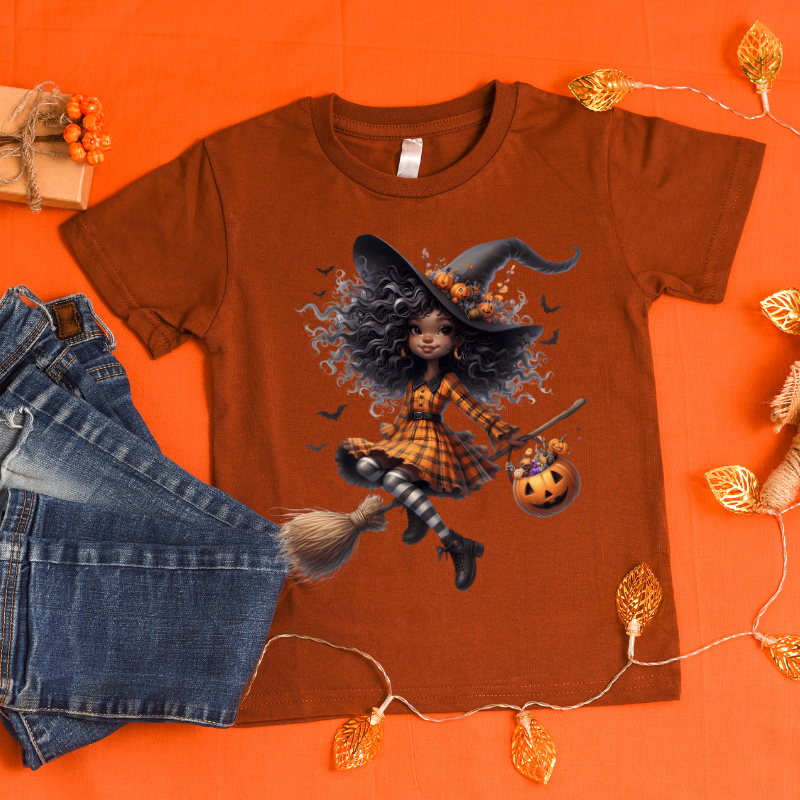 Little Witch Halloween Shirt (Girls)