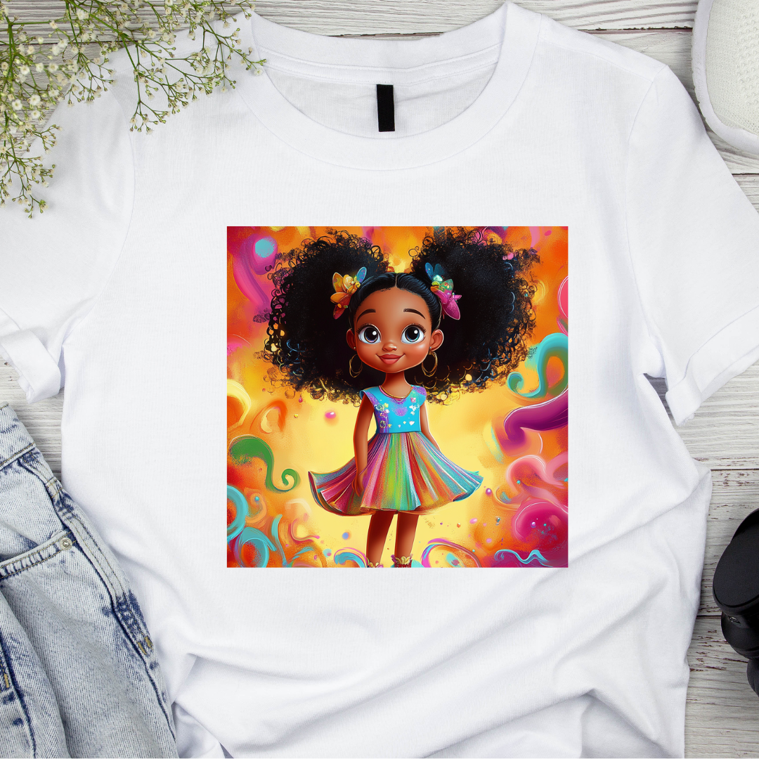 Color Burst Cutie" Magic Twirl T-Shirt