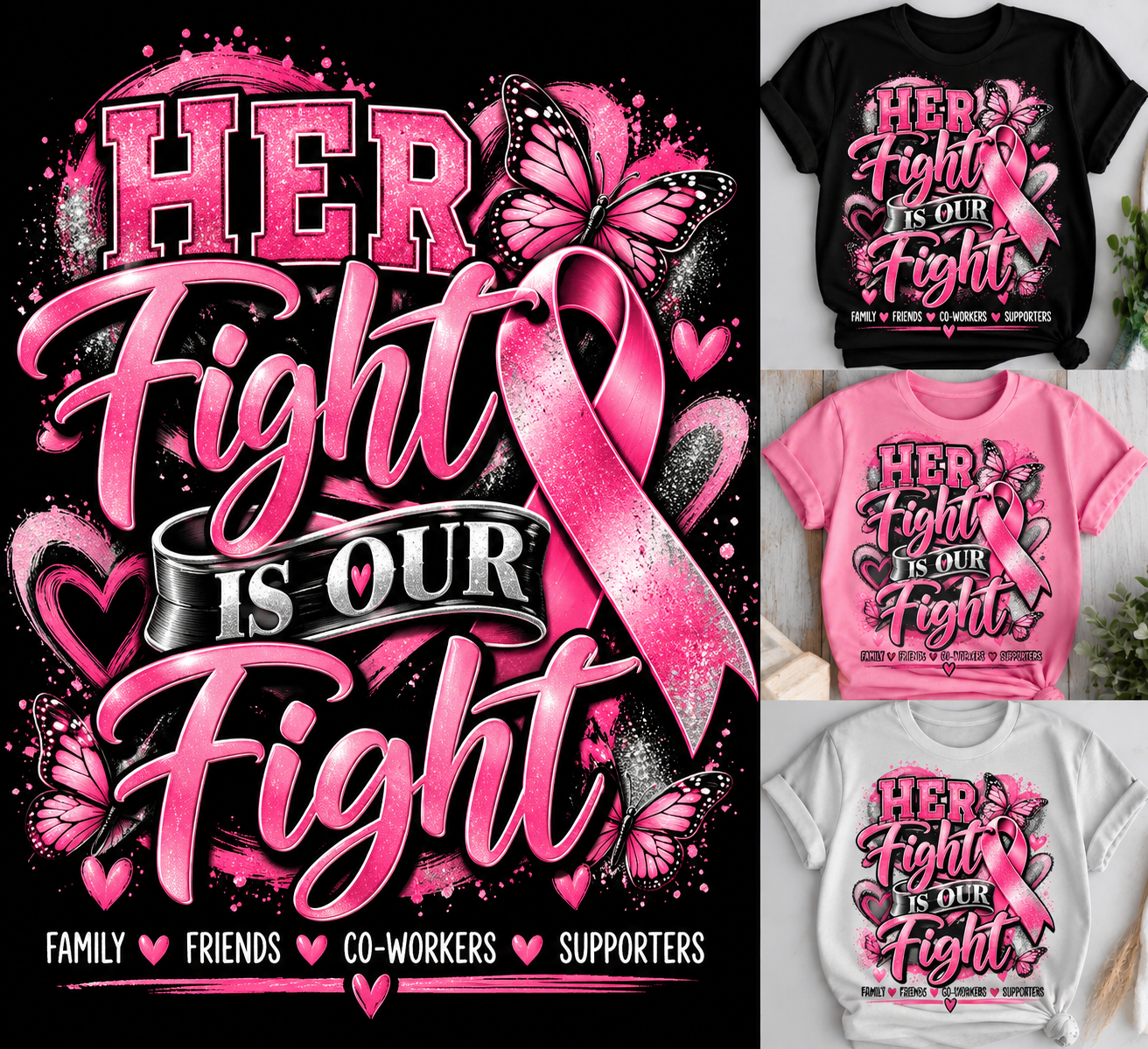 HER FIGHT IS OUR FIGHT – Breast Cancer Awareness Shirt