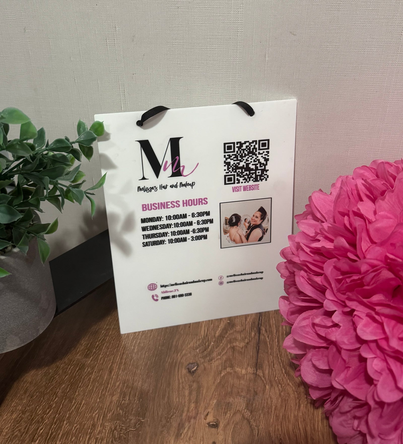 Business Info & Service Hours Signage