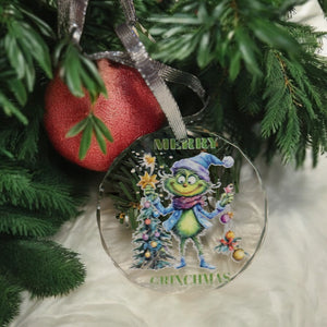 Christmas Crystal Ornament  UV Printed