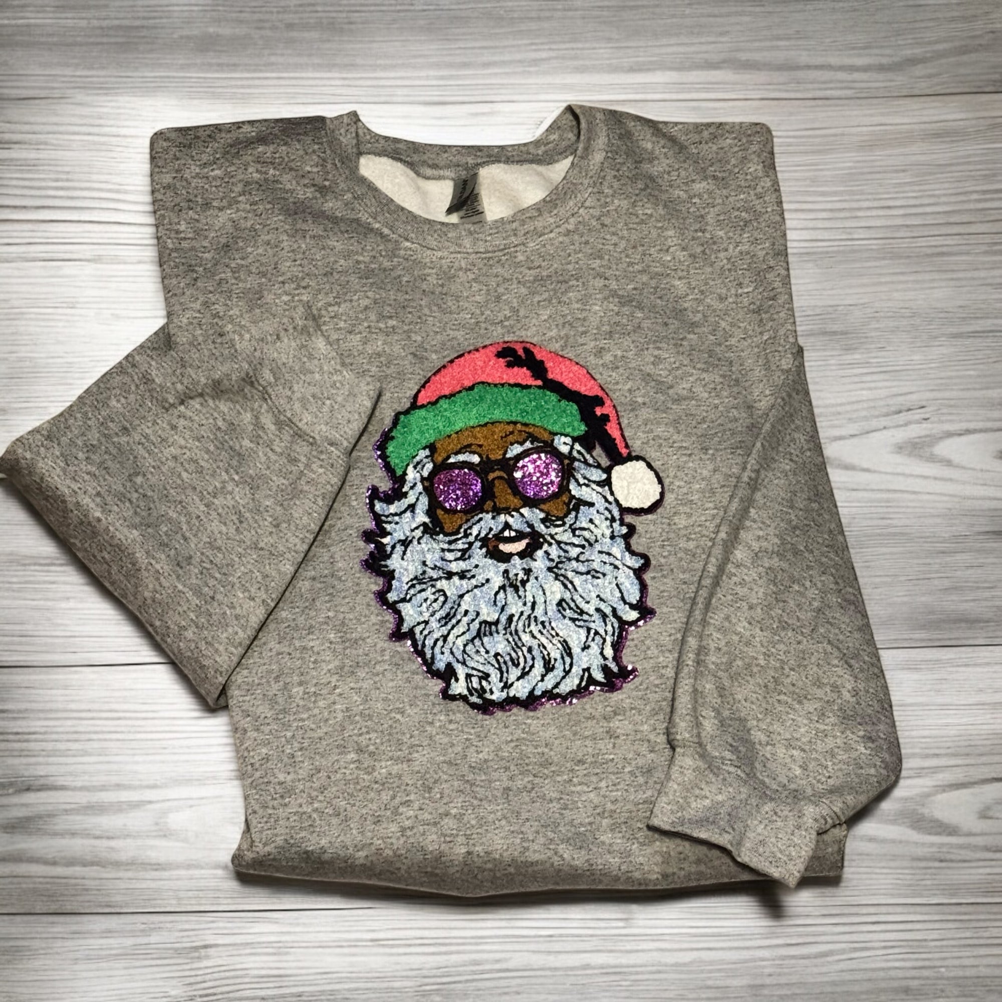 Black Santa (Faux Chenille Embroidery)