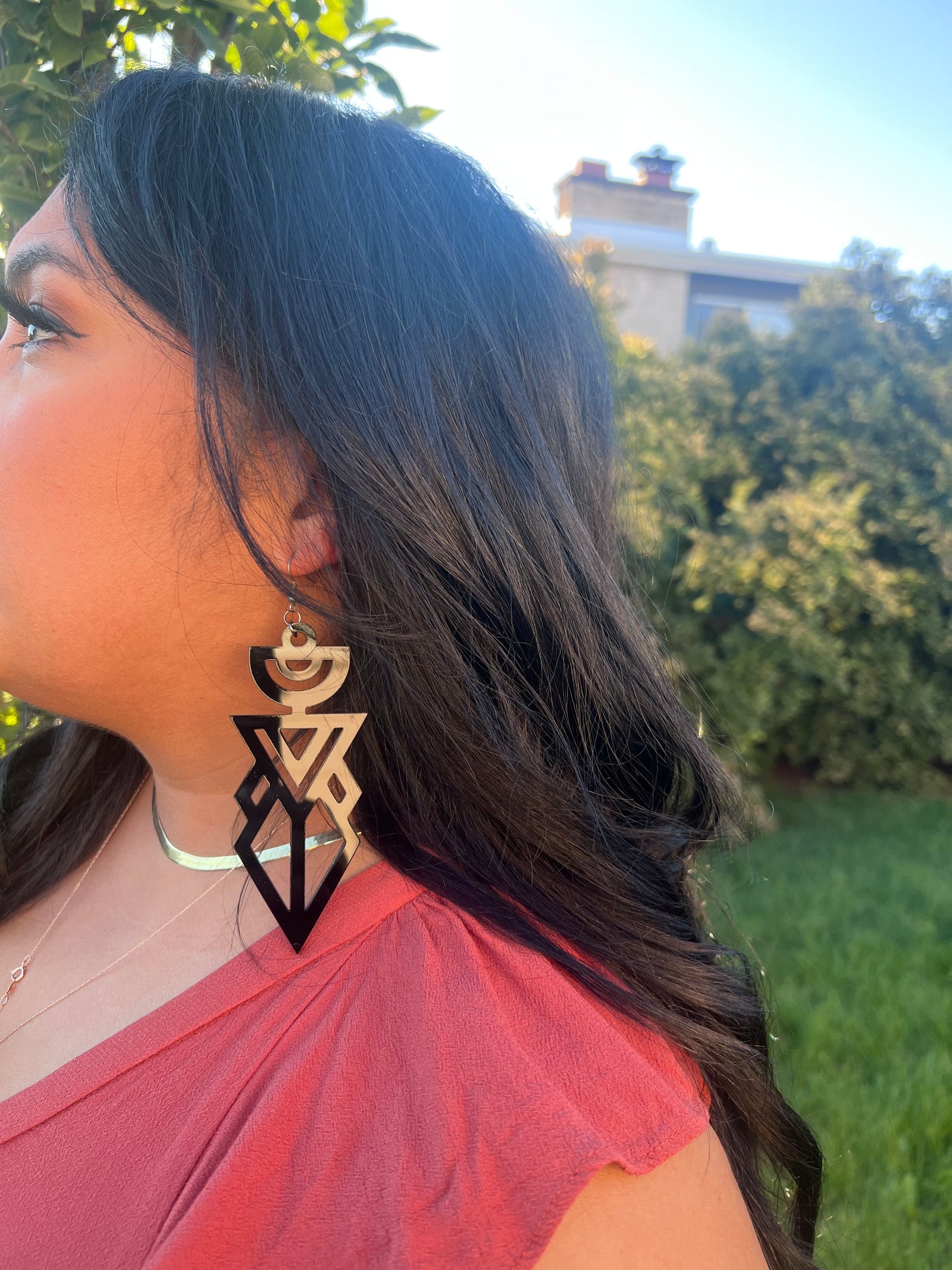 African Woman Earrings