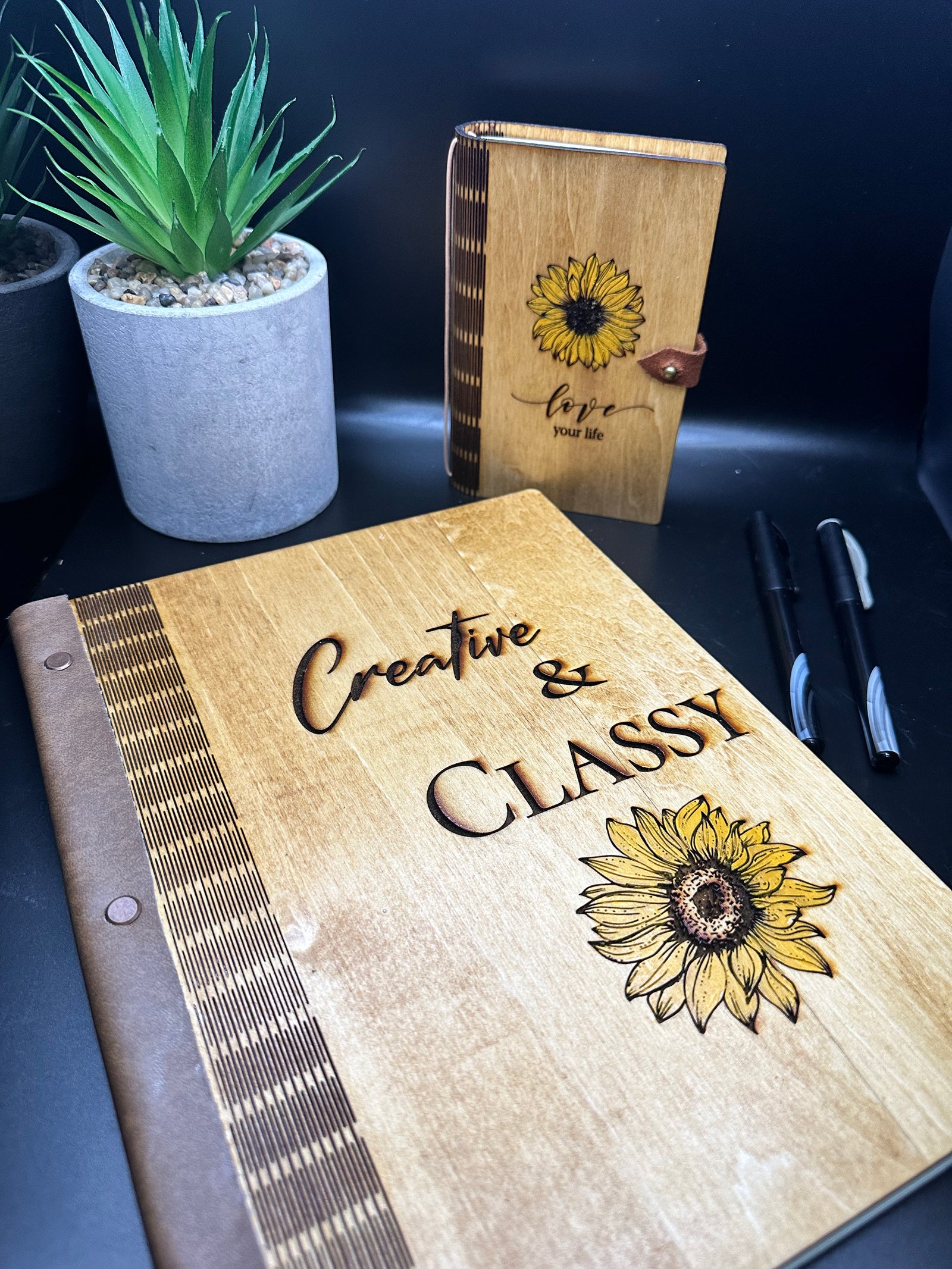Creative & Classy Wooden Living Hinge Sketchbook