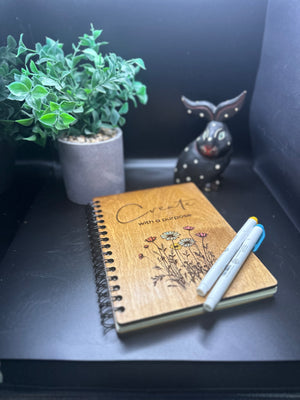 Create with a  Purpose Personalized Wooden  Notebook, Journal