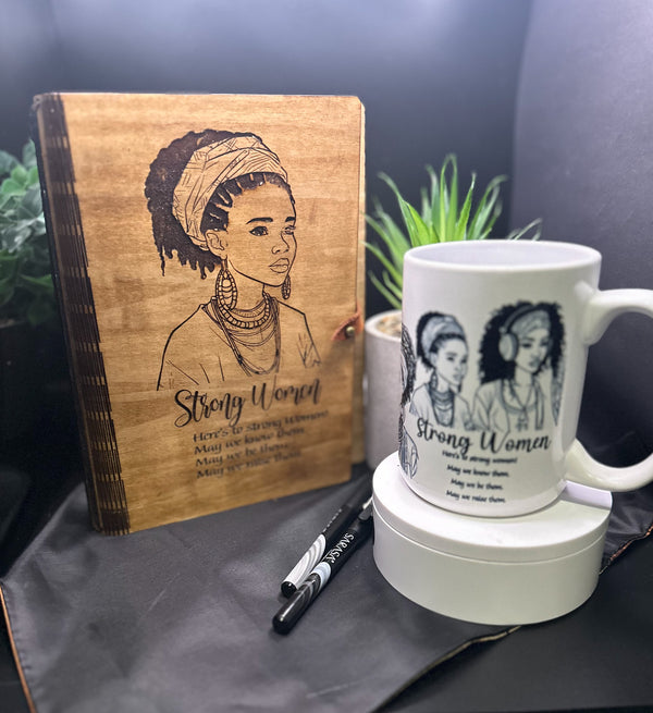 Strong Women Wood Living Hinge book cover Design Co. Studio 2