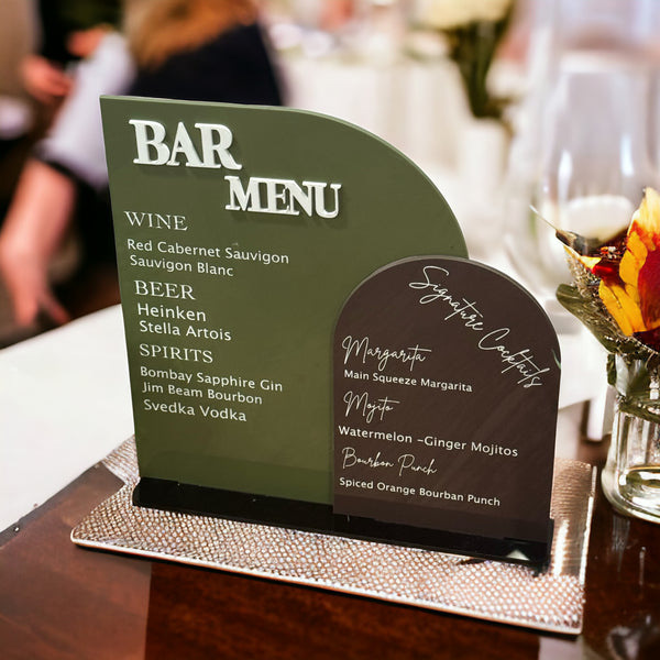 Double Half Arch (Bar Menu Sign) - Design Co. Studio 2