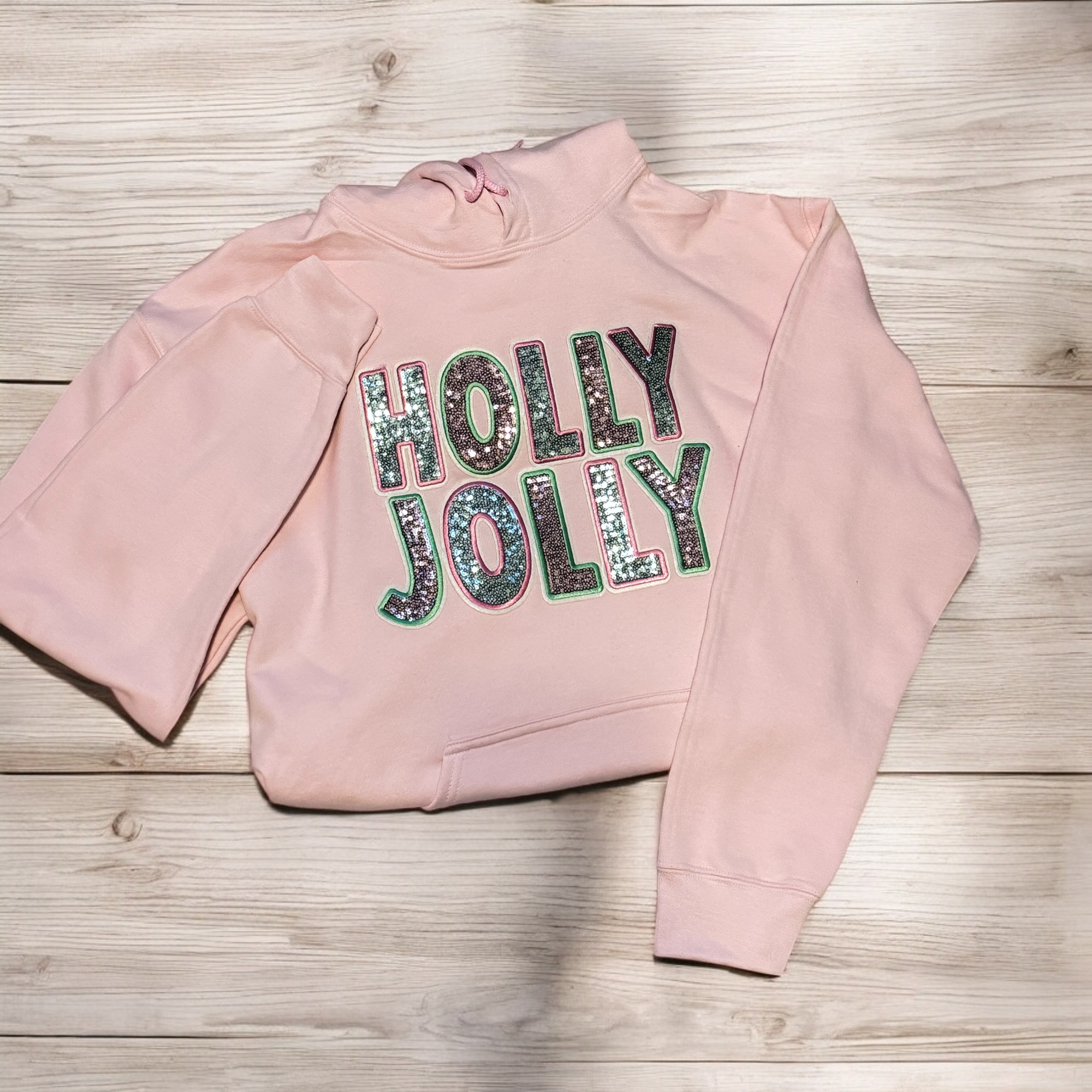 Holly Jolly Sequin Patch Hoodie