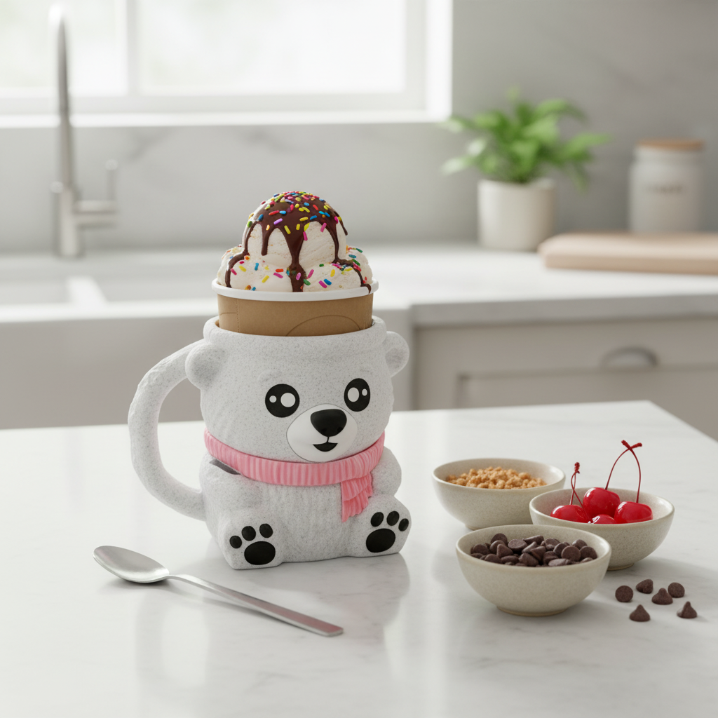 Pawblo the Icebear Ice Cream Holder