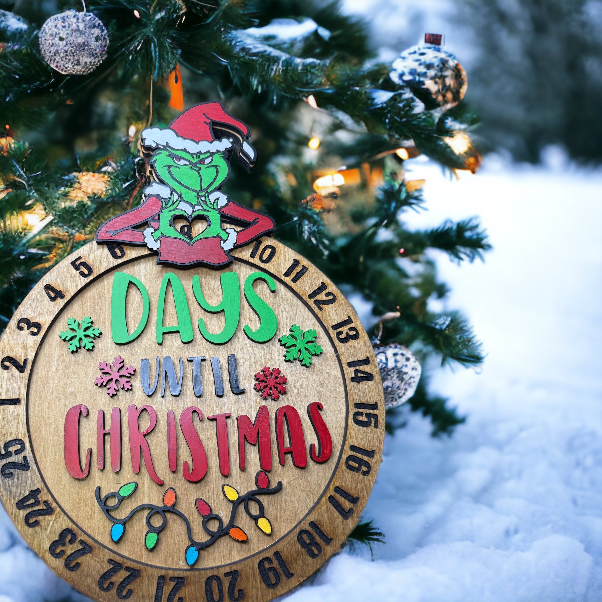 Grinch Countdown Sign