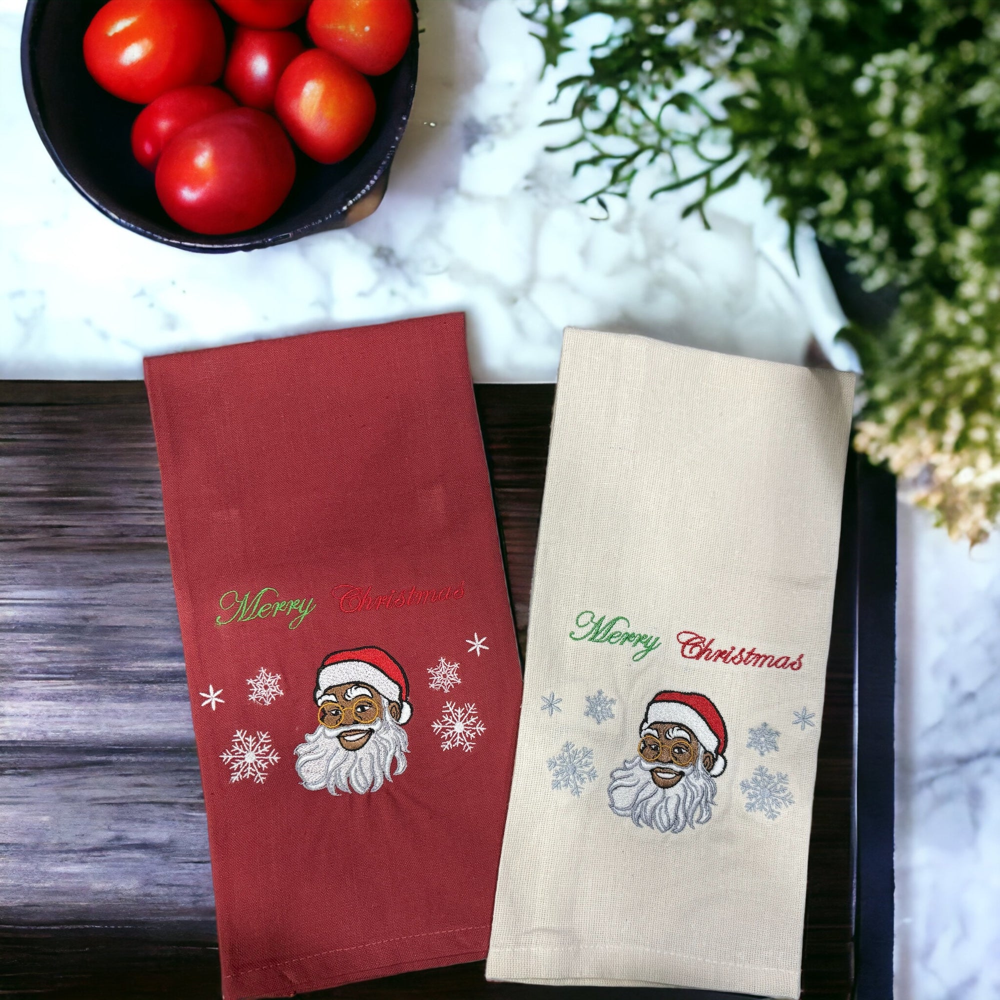 Santa Claus Kitchen Towels (2 Kitchen Towels)