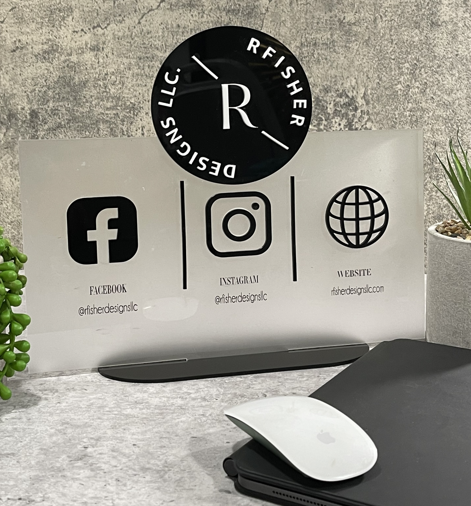 Triple Social Media  Logo Business Sign