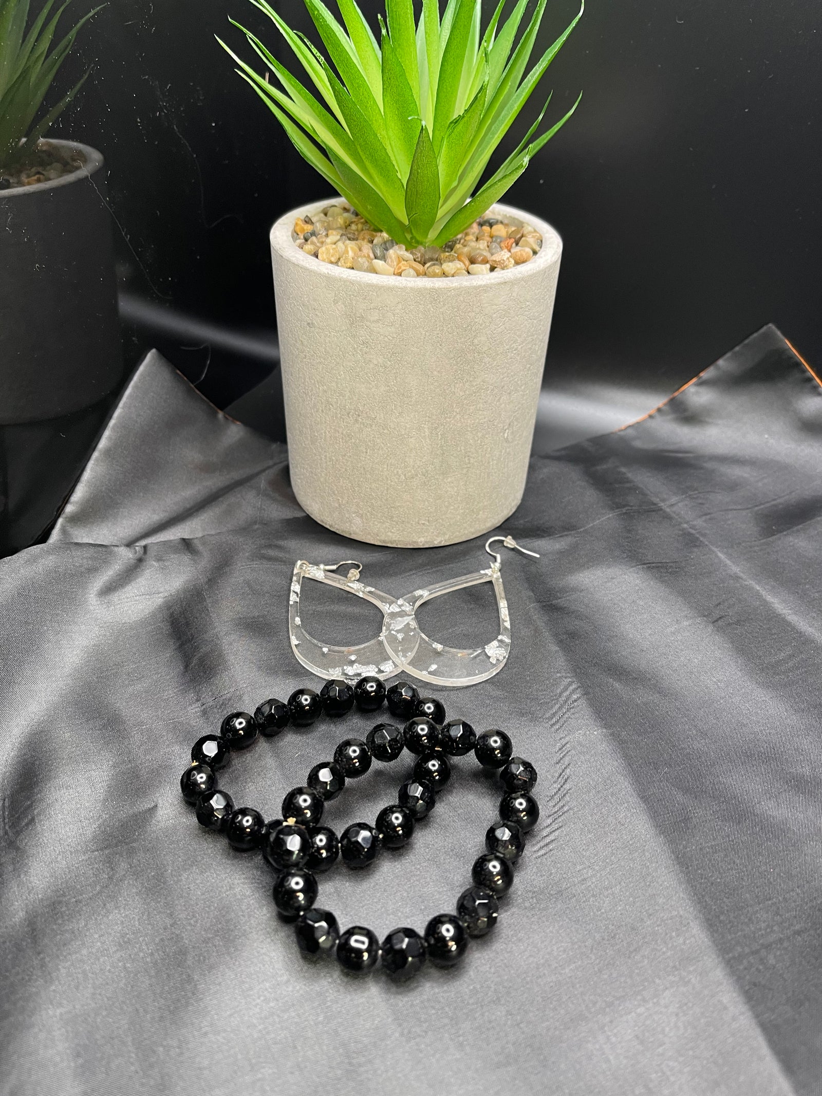 Silver Flake Earrings