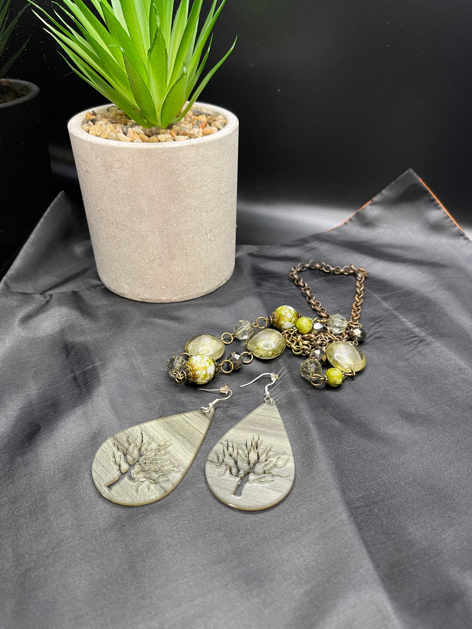 Ash Wood Grain Earrings